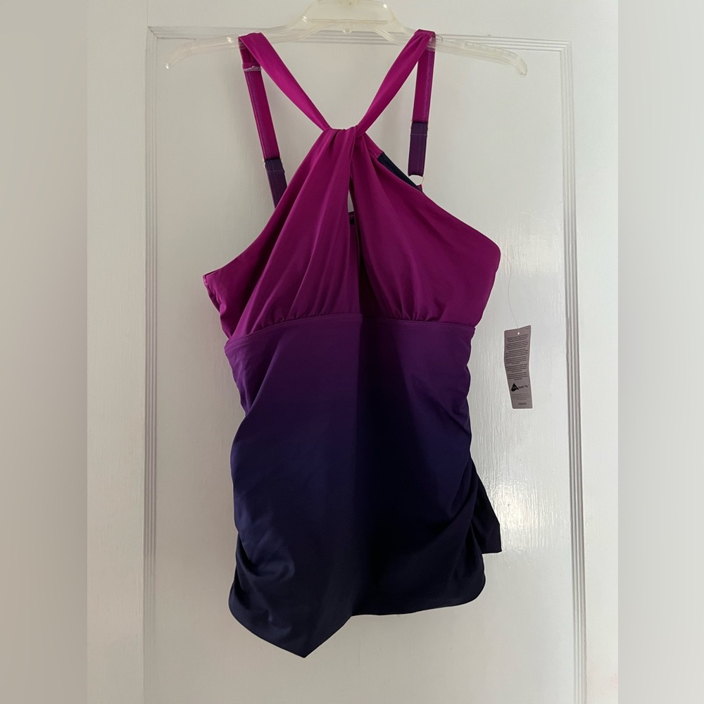 Lands End Ombré Tankini top NWT L (14-16)